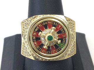 sello oro 18k con circonita