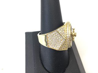 sello oro 18k con circonita