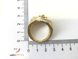 sello oro 18k con circonita