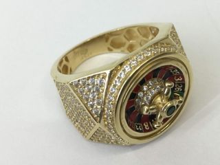 sello oro 18k con circonita
