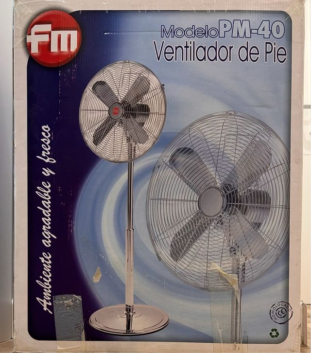 Ventilador de pie FM P-40 Plata
