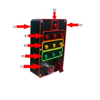 Botonera Sim Racing de 12 Pulsadores para PC