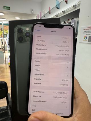 iPhone 11 Pro Max 256GB/89% bat factura garantía 