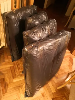 Conjunto Sofás 3 y 2 Plazas Beige precio negociabl