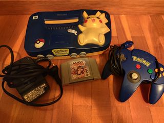 Nintendo 64 Pikachu + mando Pokéball+Banjo-Kazooie