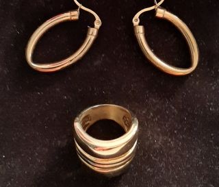 Conjunto de Joyas Acero Dorado