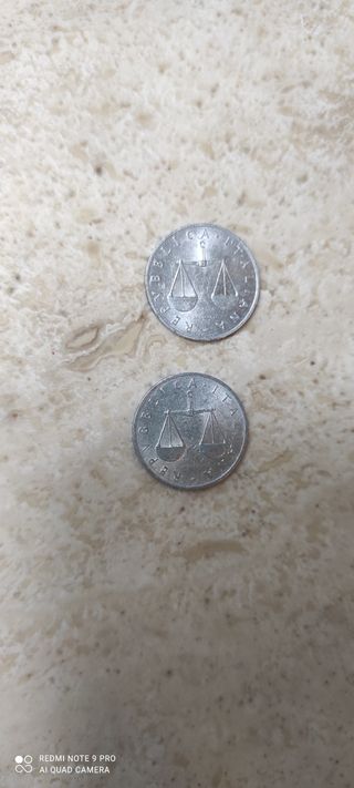 2 Monete Lira Italiana 1955