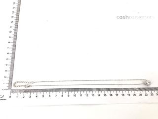 cadena plata 925mm con piedra con circonita 19 2.5cm