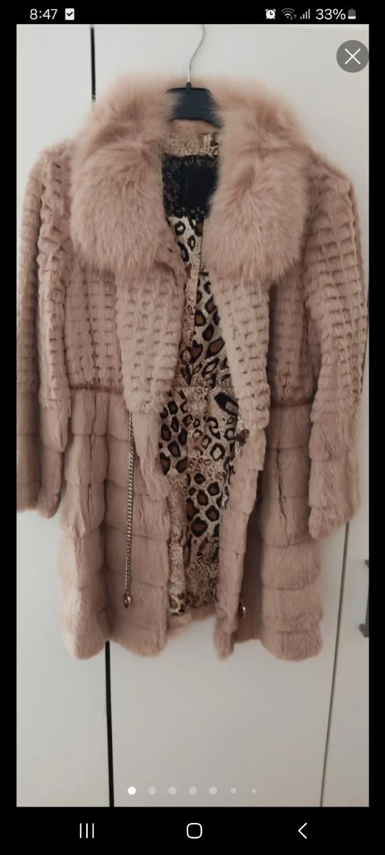 Abrigo de pelo beige