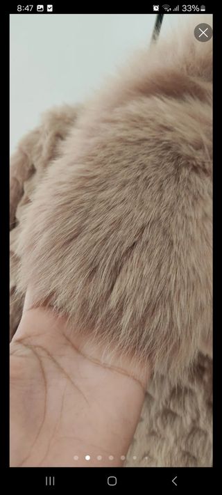 Abrigo de pelo beige 