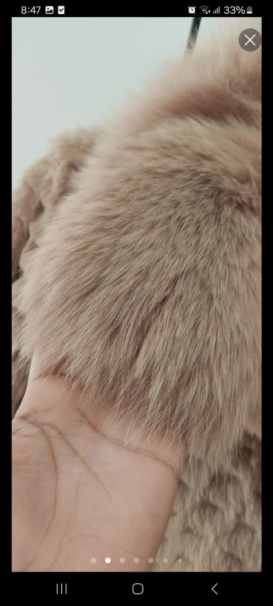 Abrigo de pelo beige