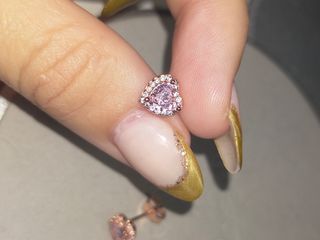 Pendientes Pandora Rose Corazón Rosa y Circonitas