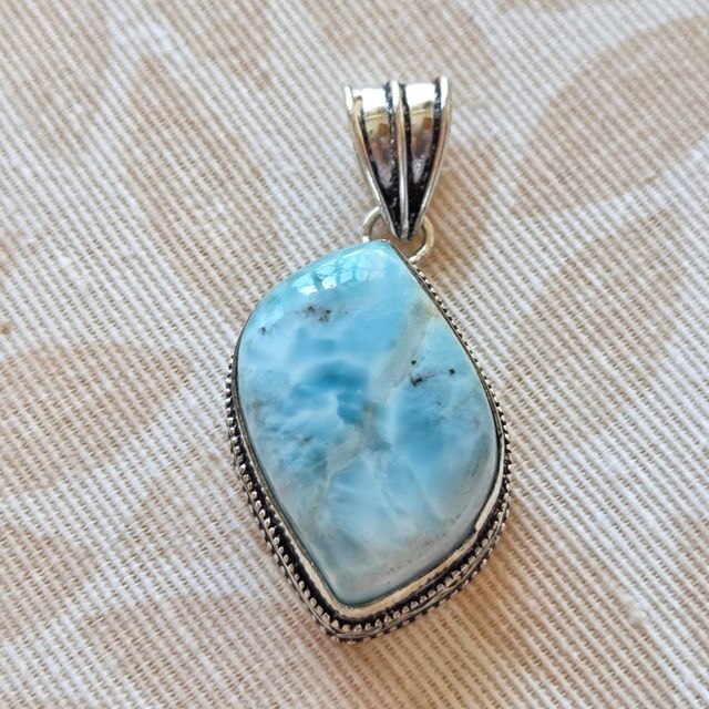 Colgante Plata 925 con Larimar Azul