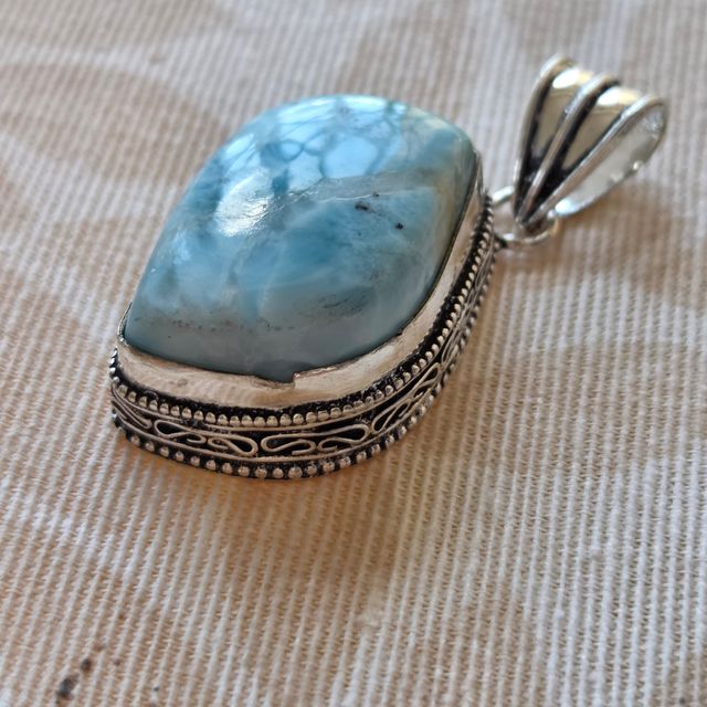 Colgante Plata 925 con Larimar Azul