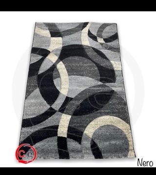 Tappeto cerchi 100x150 cm nero