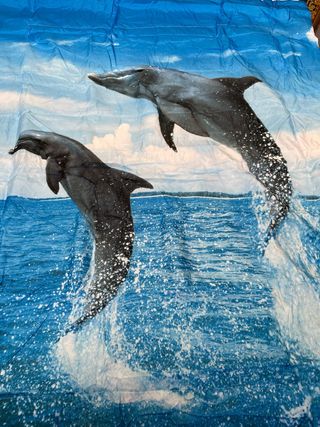 Edredón cubrecama con delfines