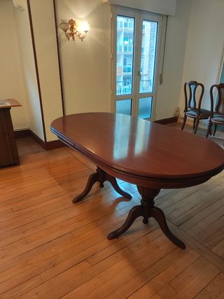 Mesa comedor extensible madera