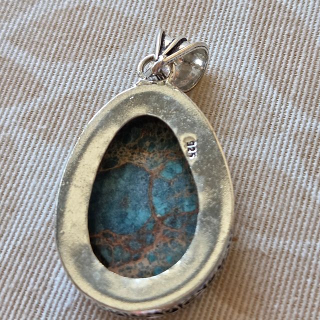 Colgante Plata 925 Jaspe Océano