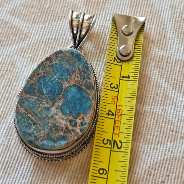 Colgante Plata 925 Jaspe Océano