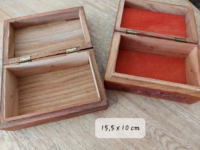 Cajitas de madera artesanales talladas