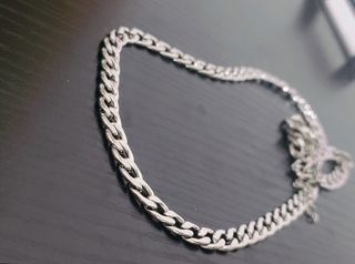 Collana in acciaio silver