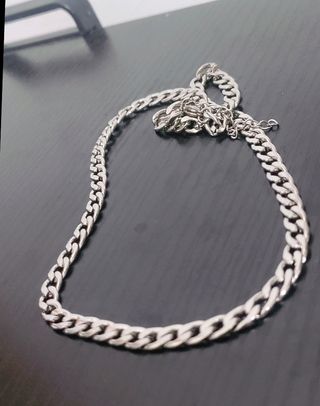 Collana in acciaio silver