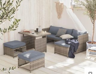 Conjunto Muebles Jardín Resina Trenzada