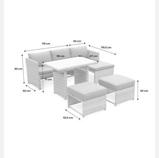 Conjunto Muebles Jardín Resina Trenzada
