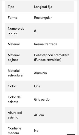 Conjunto Muebles Jardín Resina Trenzada