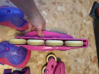 Patines ajustables rosas y azules talla 30-32