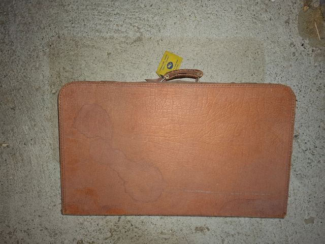 Valigia vintage in pelle