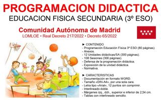 PROGRAMACION EDUCACION FISICA  3o ESO (MAD)
