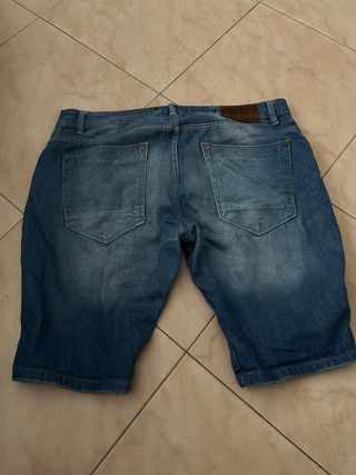 Bermuda Jeans Bershka Blu