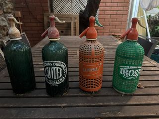 4 Botellas sifón antiguas