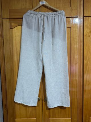 3 Pantalones de Lino Blancos