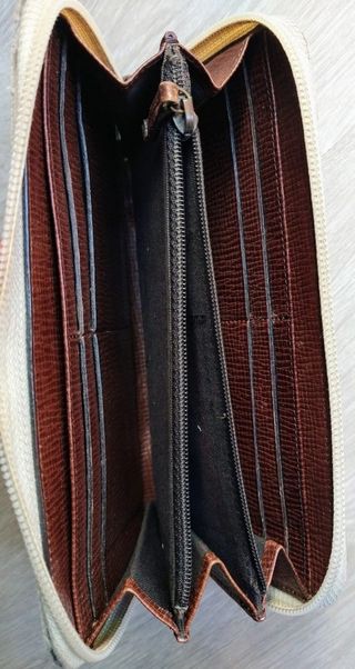 Portafoglio Fendi donna bianco e beige in pelle 