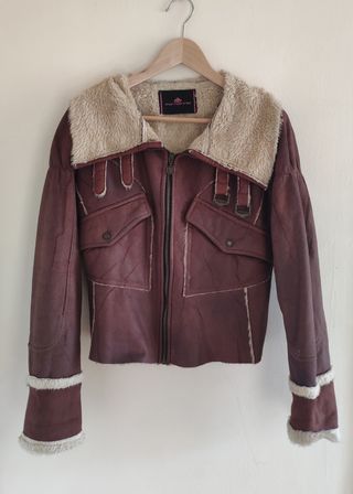 Cazadora de piel sintética de Fornarina, talla S