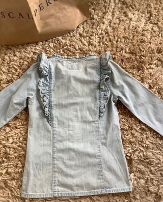 camisa Denim Volantes Scalpers. A estrenar.