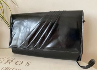 Bolso de fiesta negro charol