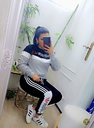 Conjunto Adidas Chándal Negro y Gris