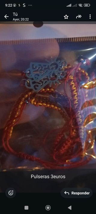 Pulseras y collar de pilar 5 euros cada uno