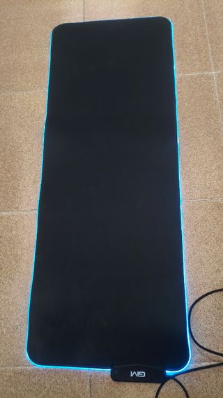Alfombrilla Gaming GM Negra con LED de colores