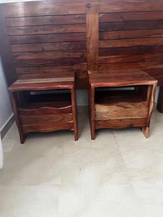Mesitas de noche de acacia