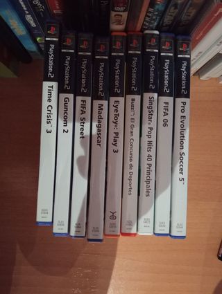 Lote 9 Juegos PS2: Time Crisis, FIFA, Buzz!, etc.