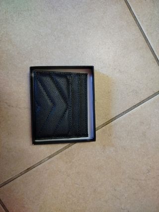 Porta carte YSL donna nero e oro