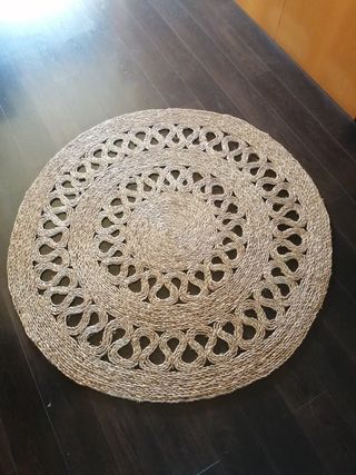 Alfombra redonda yute hecha a mano