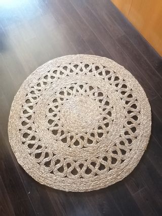Alfombra redonda yute hecha a mano