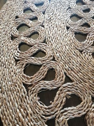 Alfombra redonda yute hecha a mano