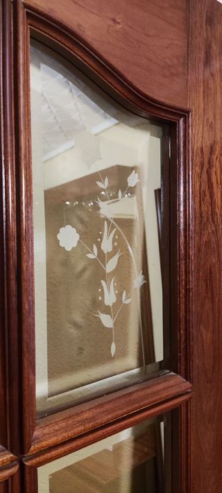 Puerta maciza acristalada de interior