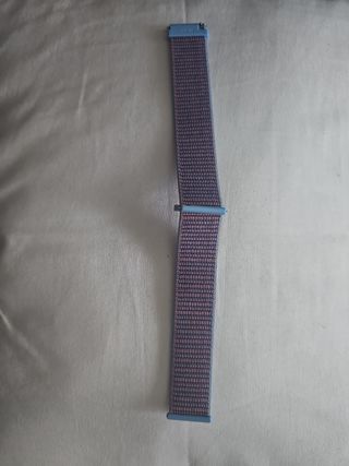 Correa de reloj 22mm velcro azul/rosa